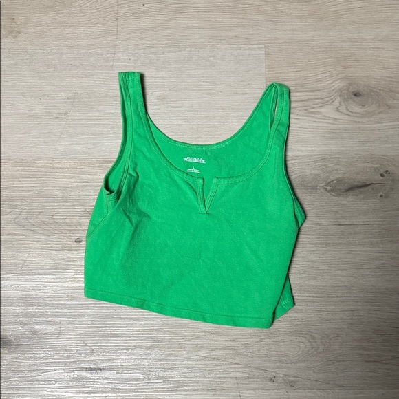 Wild Fable Bright Green Going Out Crop Top - Picture 1 of 5